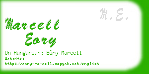 marcell eory business card